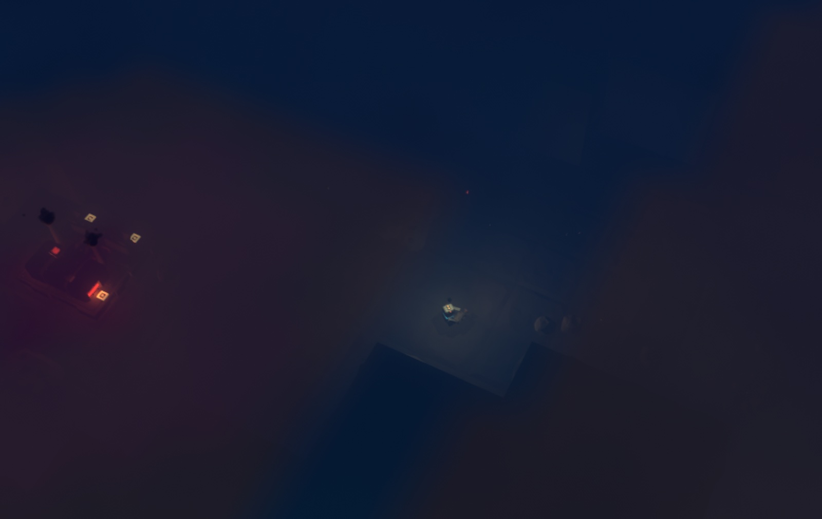 Official The Smelter development image showing a thermal overlay across a dark underground factory with one machine glowing hot