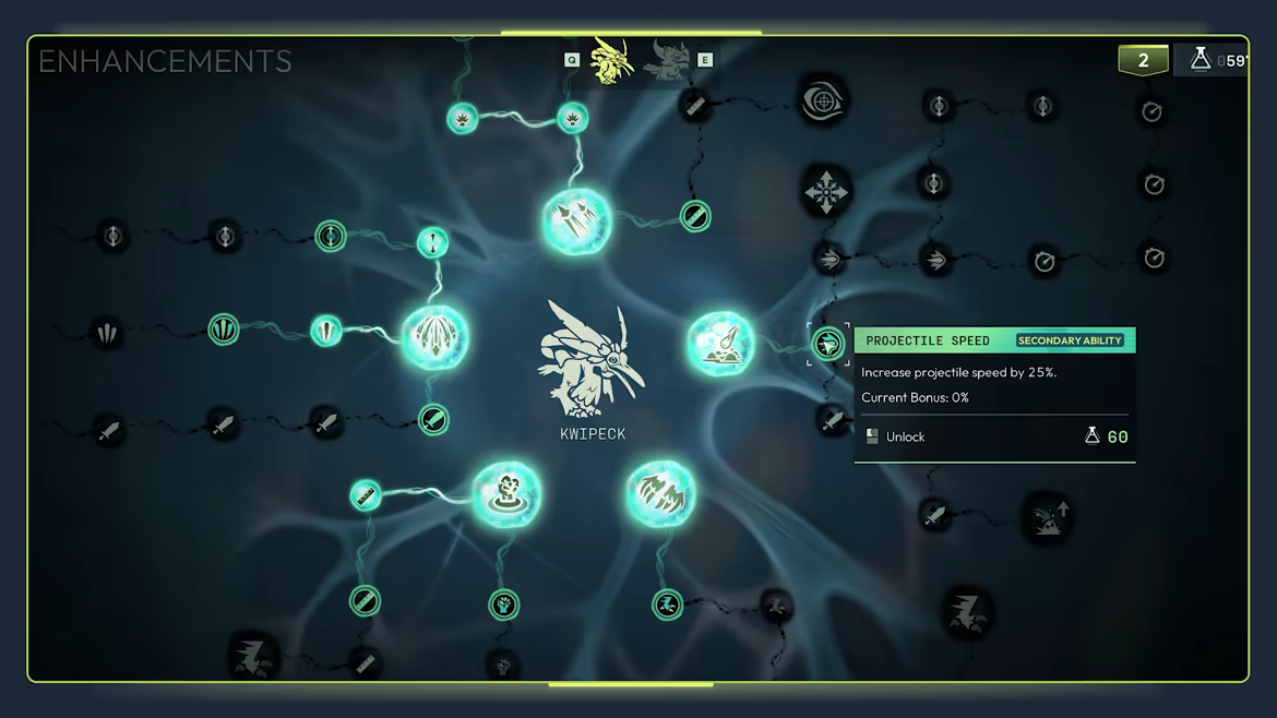 Voidling Bound official Steam media showing upgrade and customization systems